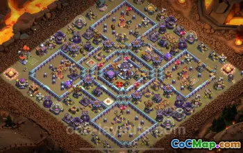Top Anti 3 Stars TH15 War Base with Link - Clash of Clans #26218