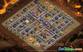 Top Anti 3 Stars TH15 War Base with Link for COC #22008