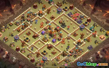 Top Anti 3 Stars TH16 War Base 2025 #55432