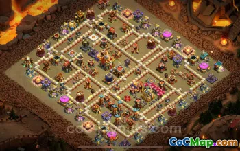Top Anti 3 Stars TH16 War Base 2025 with Link - COC #22392
