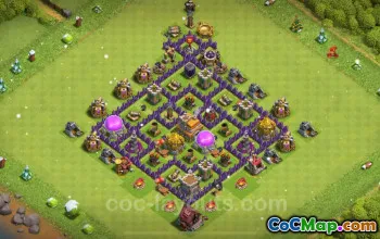 Top Anti 3 Stars TH7 Base 2024 - Defense & Links #18660