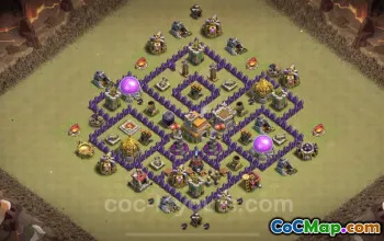 Pangkalan Perang TH7 Anti 3 Bintang Teratas | Tata Letak Clash of Clans #18657