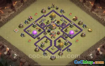 Top Anti 3 Stars TH7 War Base - Clash of Clans Links #23996