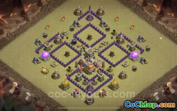 Top Anti 3 Stars TH7 War Base - Clash of Clans with Link #23983