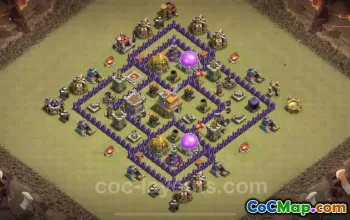Top Anti 3 Stars TH7 War Base - Copy Link for Clash of Clans #24173