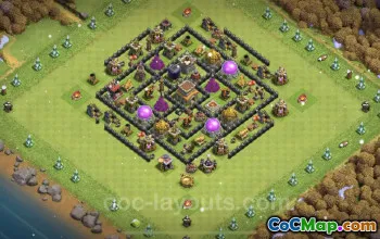 Top Anti 3 Stars TH8 Base - Clash of Clans Defense #24546