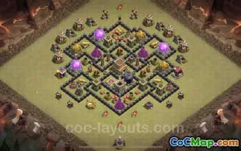 Top Anti 3 Stars TH8 War Base 2023 with Link - COC #19202
