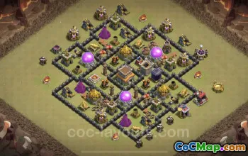 Top Anti 3 Stars TH8 War Base Link - Clash of Clans 2023 #19117
