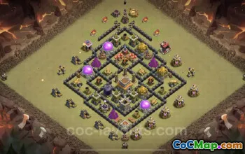 Top Anti 3 Stars TH8 War Base with Link - Clash of Clans #24446