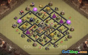 Top Anti 3 Stars TH8 War Base with Link - Clash of Clans #24474