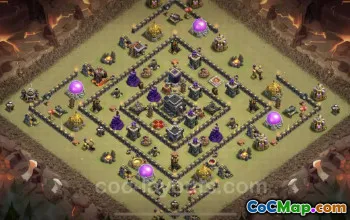 Top Anti 3 Stars TH9 Base with Link - Clash of Clans #24667