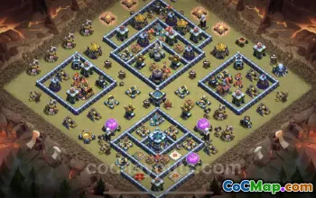 Top Anti 3 Stars War Base TH13 - Clash of Clans #25754