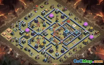 Top Anti 3 Stars War Base TH13 | Clash of Clans Link #21115