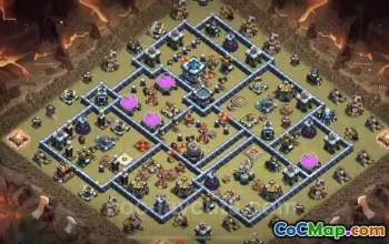 Top Anti 3 Stars War Base TH13 - Clash of Clans Link #25724
