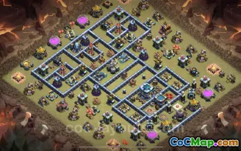 Top Anti 3 Stars War Base TH13 with Link - Clash of Clans #25727