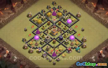Top Anti 3 Stars War Base TH8 - Clash of Clans 2024 #18967