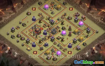 Top Anti Air TH10 War Base Link for Clash of Clans #24943