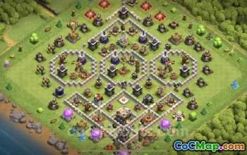 Top Anti Air TH11 Base Copy - Clash of Clans Defense #20354