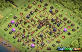 Top Anti-Dragon TH10 Base Copy | Clash of Clans Strategies #25148