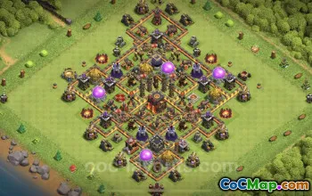 Top Anti-Dragon TH10 Base Copy | Clash of Clans Strategy #25067