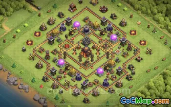 Top Anti-Dragon TH10 Base Copy - Clash of Clans Strategy #25084