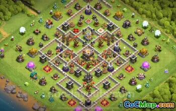 Top Anti-Dragon TH11 Base Copy for Clash of Clans 2024 #20086
