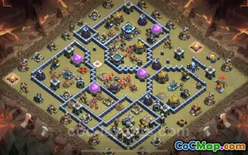 Top Anti-Dragon TH13 Hybrid Base Layout - Clash of Clans #21107
