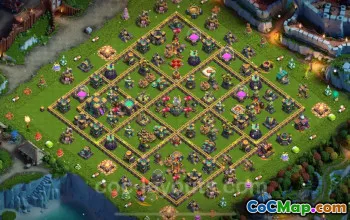 Top Anti-Dragon TH14 Base Copy for Clash of Clans #21469