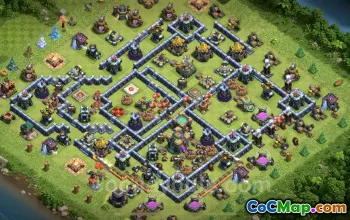 Top Anti-Dragon TH14 Base Copy for Clash of Clans #26052