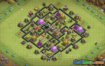 Top Anti-Dragon TH8 Base - Clash of Clans Defense #24566