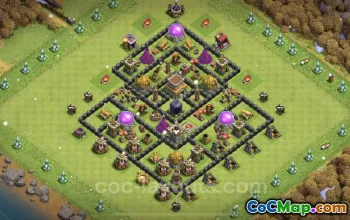 Top Anti-Dragon TH8 Base Copy - Clash of Clans #24487