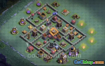 Top Anti Everything BH6 Base Design with Link - Clash of Clans #22900