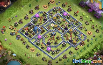 Top Anti-Everything TH12 Hybrid Base with Link - COC #20777