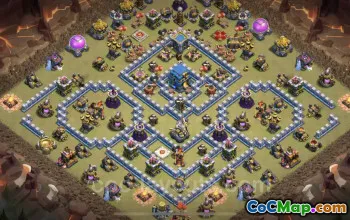 Top Anti-Everything TH12 War Base with Link for CWL #25656