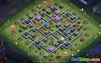 Top Anti Everything TH13 Base - Hybrid Defense with Link #25846