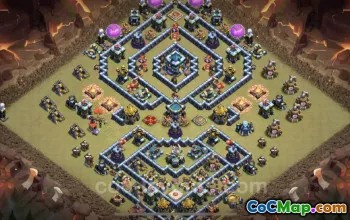 Top Anti-Everything TH13 War Base Copy for Clash of Clans #25690