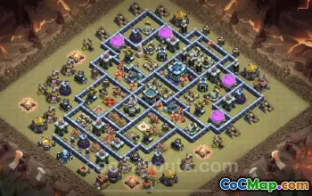 Top Anti-Everything TH13 War Base with Link - Clash of Clans #25715