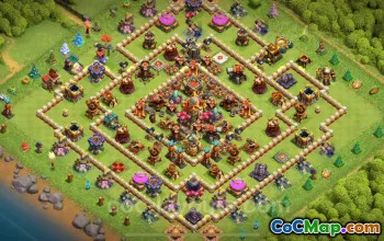 Top Anti-Everything TH16 Base Copy for Clash of Clans 2025 #22327