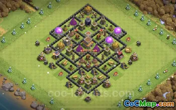 Top Anti-Everything TH8 Base Copy for Clash of Clans #24389
