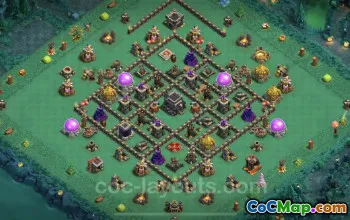 Top Anti-Everything TH9 Base Copy for Clash of Clans #24795