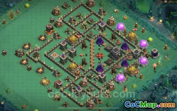 Top Anti-Everything TH9 Base Copy for Clash of Clans #24812