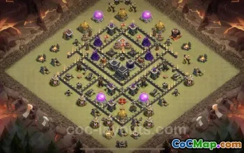 Top Anti-Everything TH9 War Base with Link for CWL #24728