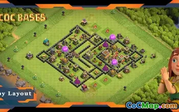 शीर्ष एंटी-ट्रॉफी TH8 बेस लेआउट और रक्षा युक्तियाँ - CoC #17964