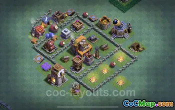 Top BH4 Anti 2 Stars Base Design with Link - Clash of Clans #22709