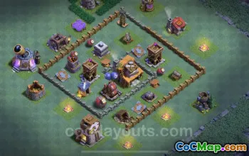 Top BH4 Anti-Everything Base Design with Link - Clash of Clans #22743