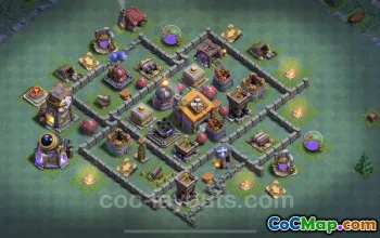 Top BH6 Anti 2 Stars Base Design with Link - Clash of Clans #22880