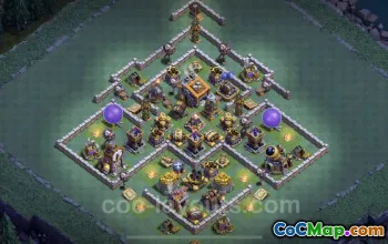 Top BH9 Anti 3 Stars Base Design with Link - Clash of Clans #23118