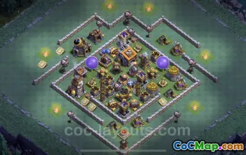 Top BH9 Anti 3 Stars Base Design with Link - Clash of Clans #23170