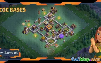 Top Builder Hall 09 Baslayout med länk - Clash of Clans #18507
