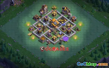Top Builder Hall 10 Trophy Base for Clash of Clans #24208